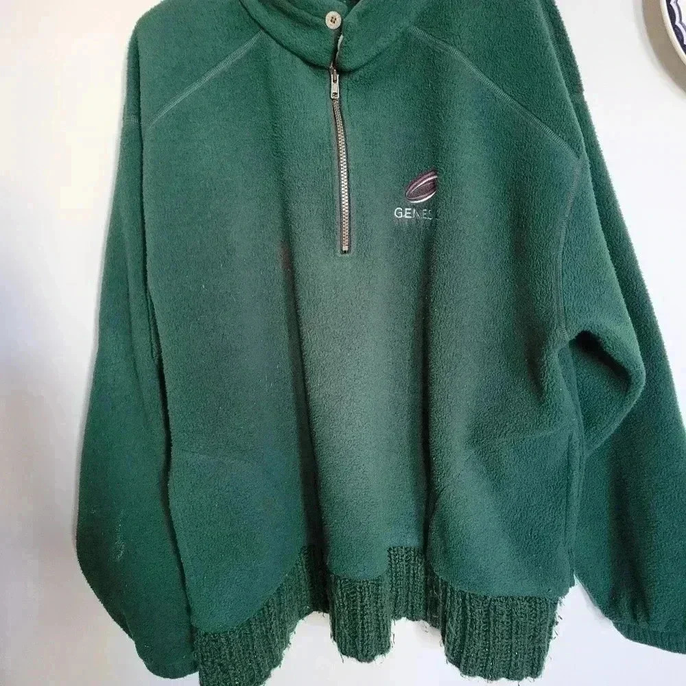 Womans Large English Bay Sportswear  Fleese Jacket Dark Green - Picture 3 of 8